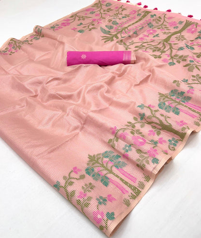 Handloom Zari Tissue Sarees - KOHI837501
