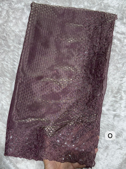 Black Embroidered Silk Saree with Floral Sequin Border | Designer Party Wear Saree
