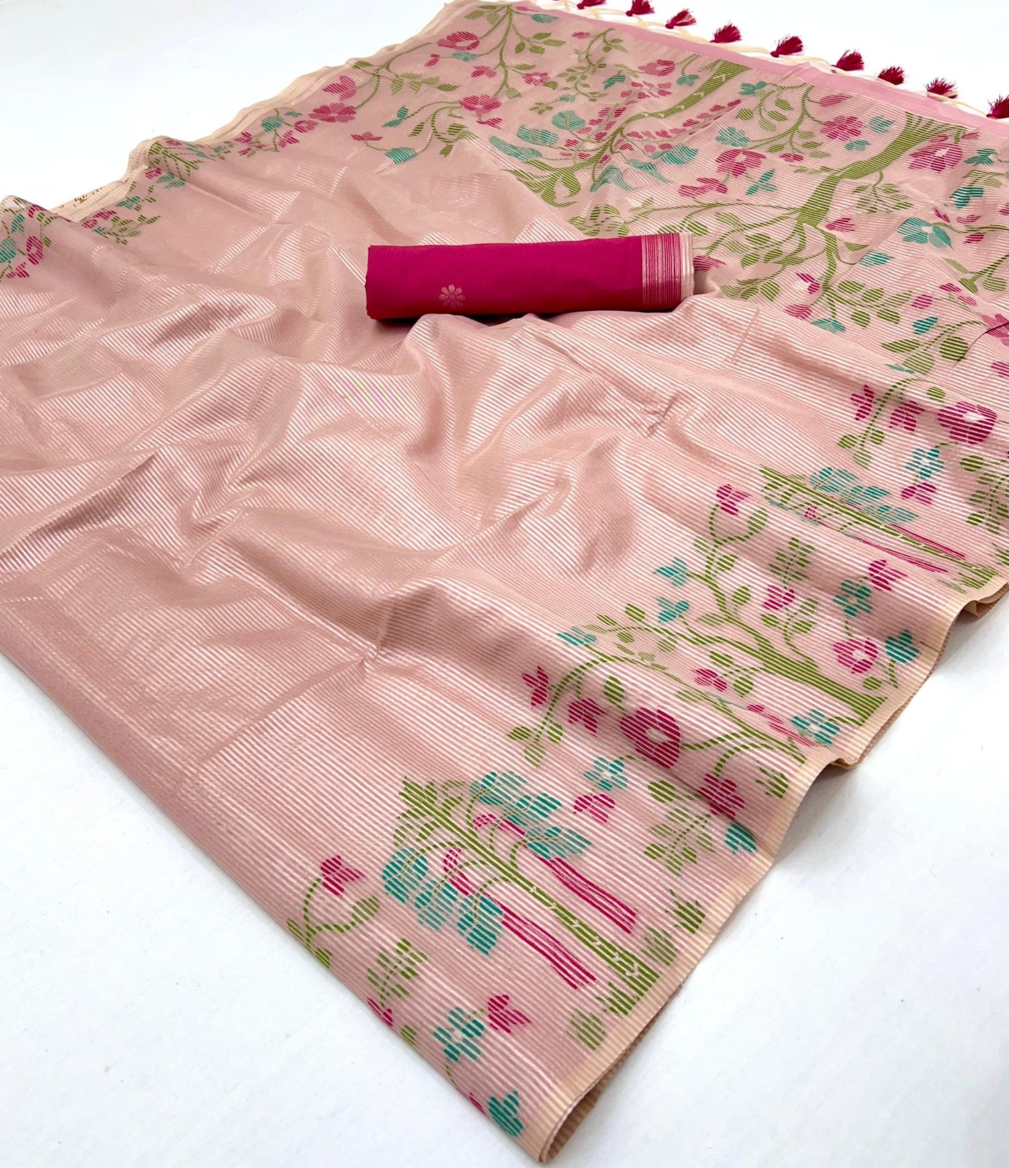 Handloom Zari Tissue Sarees - KOHI837501